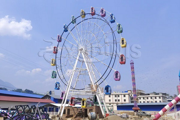 Amusement park Ferris wheel