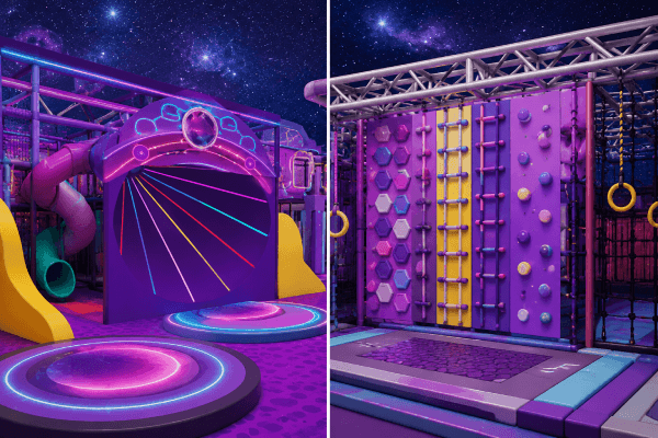 commercial ninja course planned as the anchor attraction for a new family entertainment business.